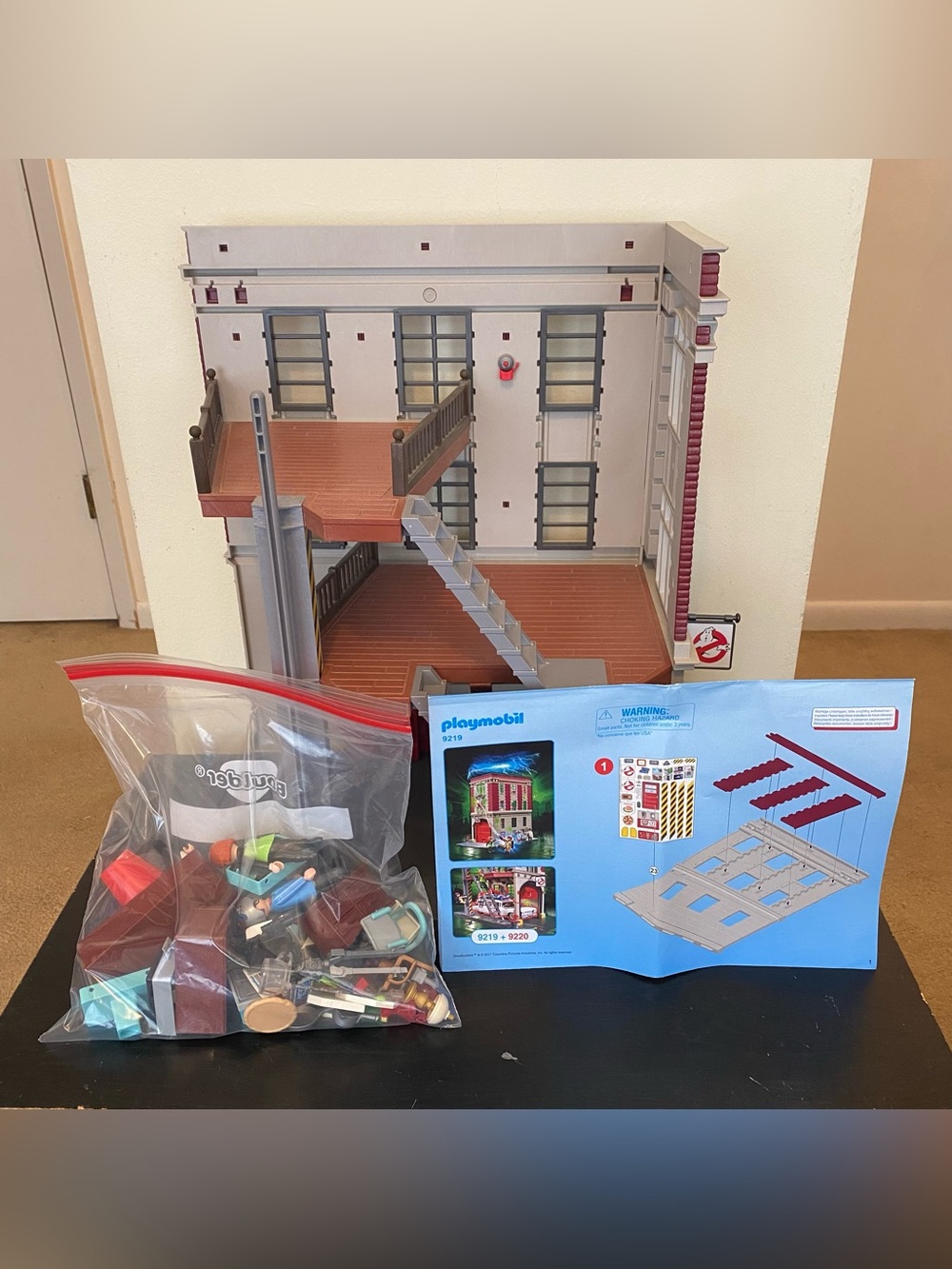 Playmobil Ghostbusters Firehouse 9219 Figures Manual Accessories